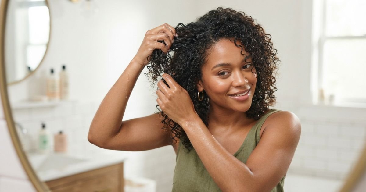 Como definir cachos naturais usando creme de pentear barato
